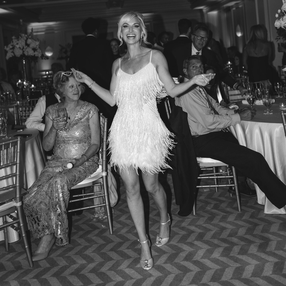 NADINE MERABI Lottie White Fringe Dress